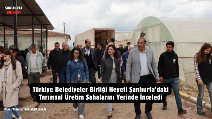 Türkiye Belediyeler Birliği heyeti Şanlıurfa’daki tarımsal üretim çalışmalarını yerinde inceledi